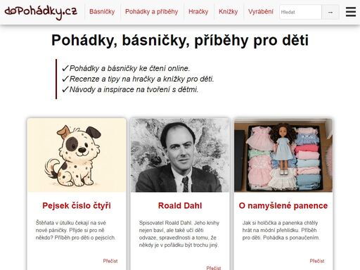 ? pohádky a básničky ke čtení online. ? recenze a tipy na hračky a knížky pro děti. ? návody a inspirace na tvoření s dětmi.