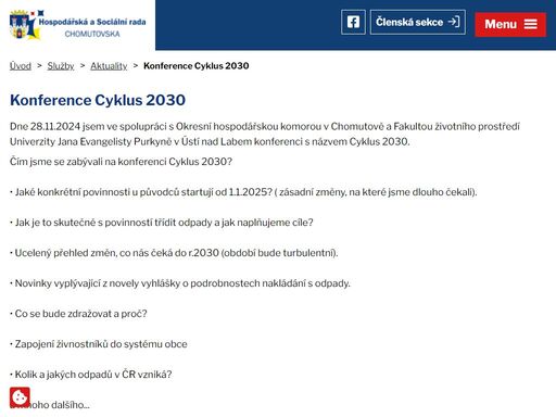 hospodářská a sociální rada chomutovska, z.s. je samosprávným a dobrovolným svazkem fyzických a právnických osob.