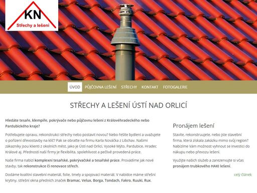 střechy a lešení pardubický kraj