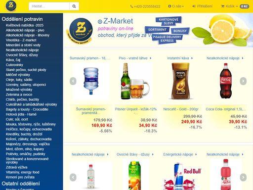 z-market - zásilková služba s donáškou do kanceláří i domácností pro prahu a okolí do 24 hodin