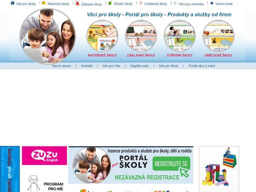 věci pro školy a portál pro školy, školáky a rodiče  kraj