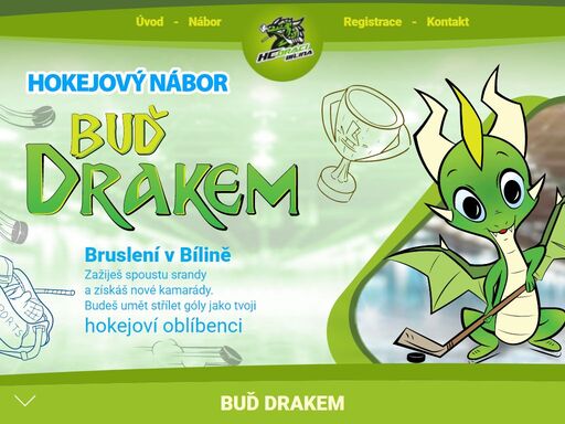 hokej je zábavná hra a náš národní sport číslo 1. přijď mezi nás! klub hc draci bílina hledá nové hokejové talenty!