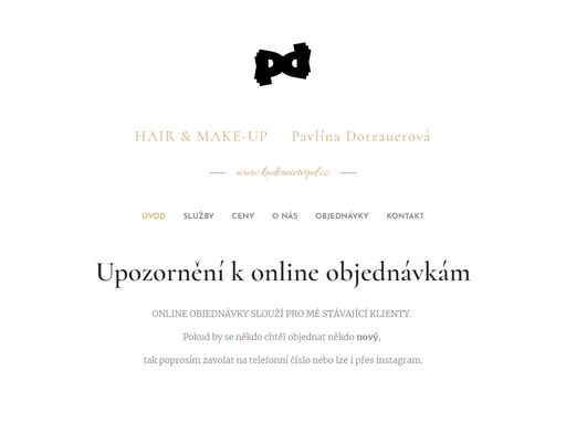 upozornění k online objednávkám