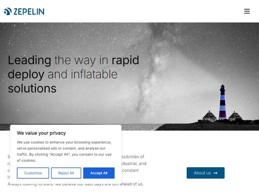 nafukovadla, balóny, vzducholodě, vyhlídkové lety, párty stany leading the way in rapid deploy and inflatable solutions
since 1996, our unwavering commitment to pushing the possibilities of rapid deploy solutions for armed forces, first responders, industrial, and commercial use has made us an industry leader known for constant innovation and superior quality.
always looking forward, we believe our best