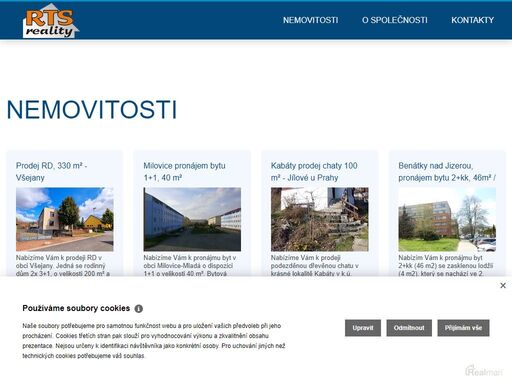 prodej bytů, domů a pozemků, pronájem bytů a nebytových prostor, finanční a právní servis, advokátní úschova peněz, zdarma odhad pro finanční úřad,