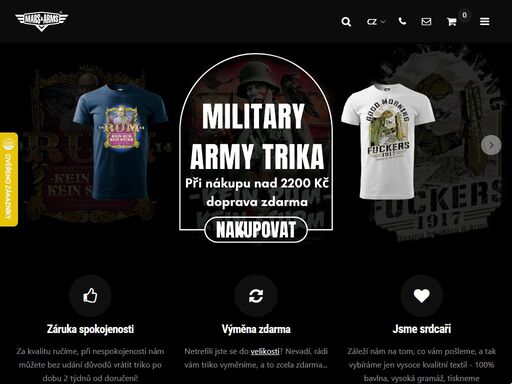 vítejte v mars & arms a bad badger! :: mars & arms mars and arms je pro chlapy. nabízíme trika s vůní střelného prachu. historie, millitary, pušky, zbraně, army trika, mi ...