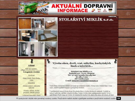 výroba oken, dveří, vrat, nábytku, kuchyňských linek a interiérů...; svet-stranek.cz : osobní stránky zdarma snadno a rychle