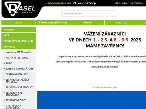 elektronika - konektory, součástky a elektro příslušenství