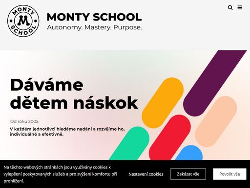anglická soukromá školka, jesle a základní škola ostrava. dáváme dětem náskok tím, že je učíme mluvit a psát anglicky, myslet kriticky a v souvislostech, společenskému chování, sebedisciplině, týmové práci, objektivitě hodnocení sebe i ostatních, analyzovat poznatky a informace, logicky uvažovat.