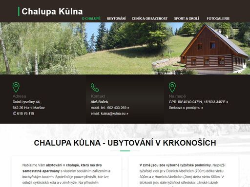 pension kůlna dolní lysečiny nabízí ubytování, pronájem chalupy.