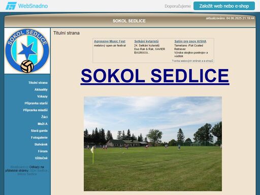 stránky fotbalistů sokol sedlice