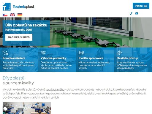 díly z plastů, vstřikované plastové díly, plastové součástky a komponenty - výroba vstřikováním. dodávka a montáž plastových výrobků na klíč. technicplast s.r.o..