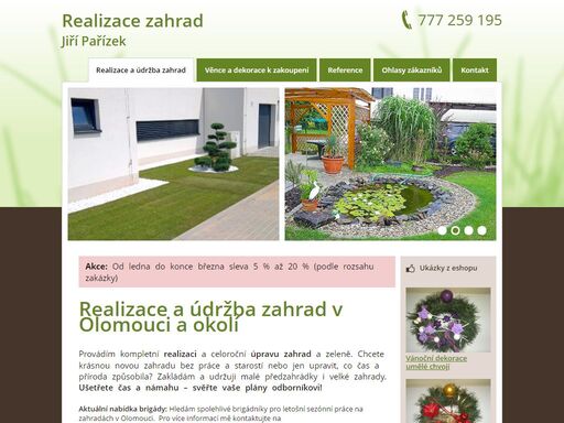 ušetřete čas! provádím realizaci a celoroční údržbu zahrad a zeleně v olomouci a okolí. očekávejte ode mě zahradnické práce, údržbu stromů a trávníků.