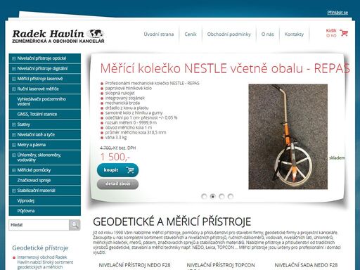 provádíme geodetické práce a prodáváme geodetické a měřící přístroje.