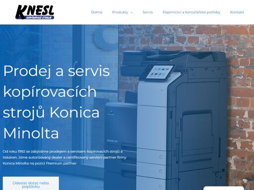 od roku 1992 se zabýváme prodejem a servisem kopírovacích strojů a tiskáren. jsme autorizovaný dealer a certifikovaný servisní partner firmy konica minolta na