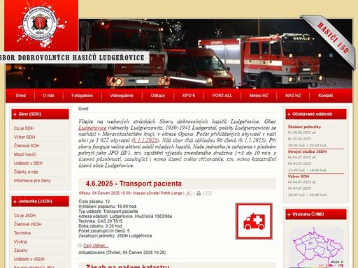 hasiči ludgeřovice - jedeme tam, odkud ostatní utíkají.