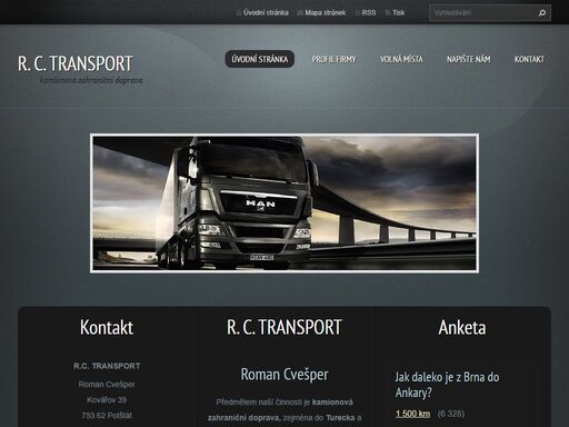 r.c. transport roman cvešper kamionová zahraniční doprava