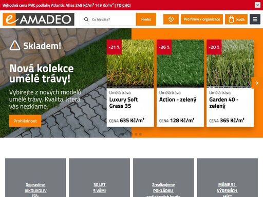 nejlevnější koberce, podlahy i pvc skladem. máme již 6 kamenných prodejen, kde vám poradí naši kvalifikovaní odborníci. možnost objednání včetně montáže.