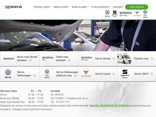 pořiďte si u nás nový nebo ojetý vůz škoda a využijte služeb našeho autorizovaného servisu značek škoda, seat, cupra a volkswagen. v brně v az tower