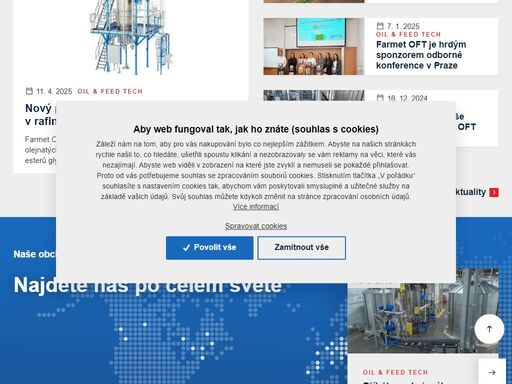 společnost farmet a. s. se zabývá vývojem, výrobou a prodejem zemědělských strojů na zpracování půdy a setí a technologií na zpracování olejnin.