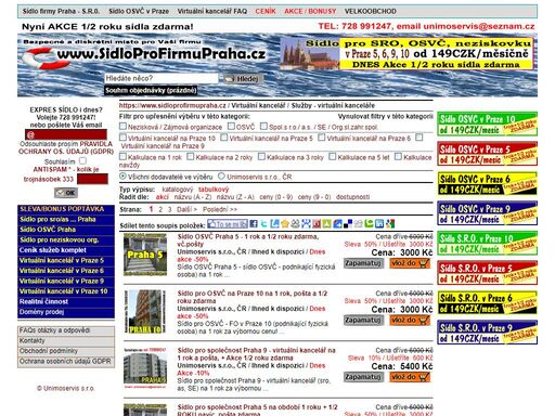 sídlo firmy v praze 149kč s dph expres sídlo firmy praha virtuální kancelář praha