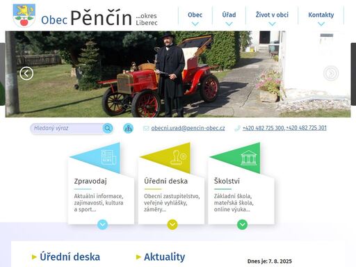 oficiální stránky obce pěnčín