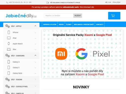 náhradní díly pro iphone, macbook, ipad a watch. všechny produkty jsou skladem a připravené k odeslání nebo vyzvednutí na praze 10!