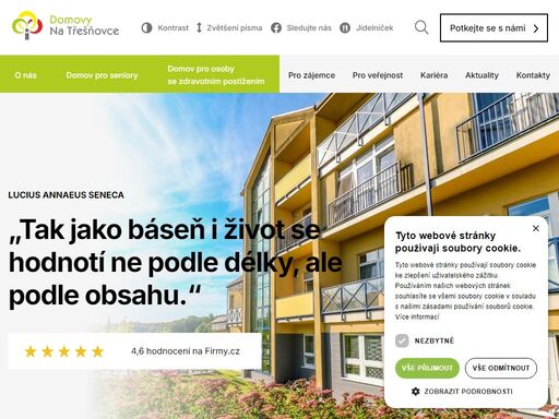 domovy na třešňovce v české skalici jsou tvořeny domovem pro seniory a domovem pro osoby se zdravotním postižením. volejte +420 491 401 888.