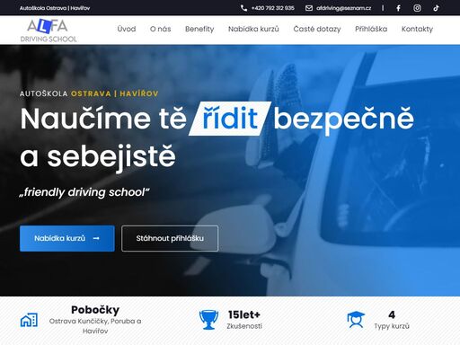 autoškola ostrava - autoškola alfa driving school. nejlevnější výuka autoškoly po celé ostravě se zaměřením na kurz řidičského oprávnění skupiny b.