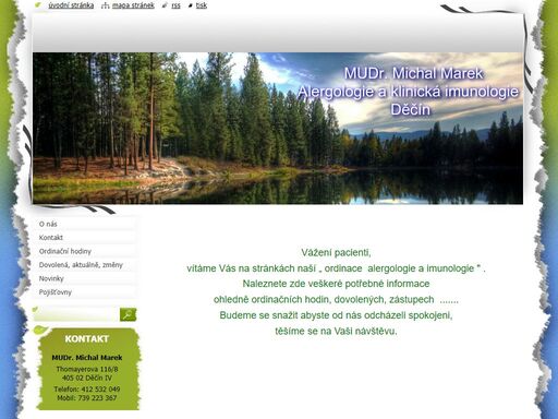 mudr. michal marek, alergologie a klinická imunologie děčín, alergologie děčín, imunologie děčín, alergo děčín, 412532049, mudr. marek,