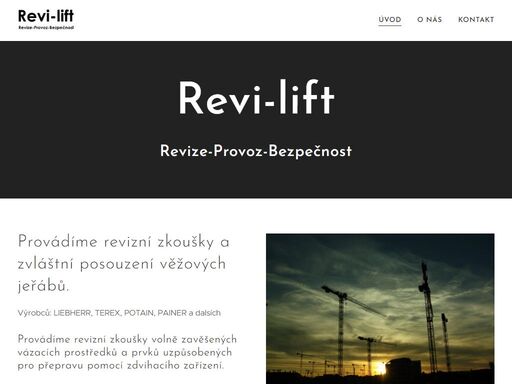 provádíme revizní zkoušky a zvláštní posouzení věžových jeřábů.