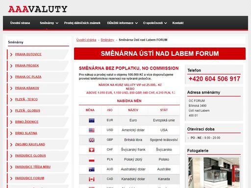 směnárna ústí nad labem forum a firma euroexchange s.r.o. se zabývá směnárenskou činností a nabízí online kurzy včetně vip kurzovního lístku.