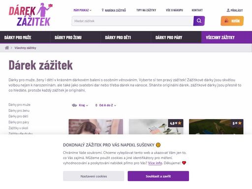 nabízíme dárky pro muže, ženy i děti pro všechny možné příležitosti. hledáte vánoční dárek, svatební dar, dárek k narozeninám, vyberte si u nás dárkový poukaz v dárkovém balení s věnováním.

