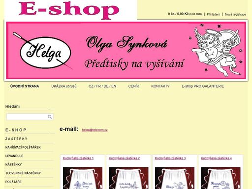 předtisky na vyšívání - olga synková helga