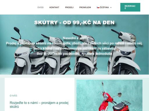 skútry - od 99,-kč na den nasedni a jeď!prodej a pronájem skútrů na rozvoz jídla, zboží, ale i dalších věcí po městě i mimo něj.nebo klidně i na dovolenou za