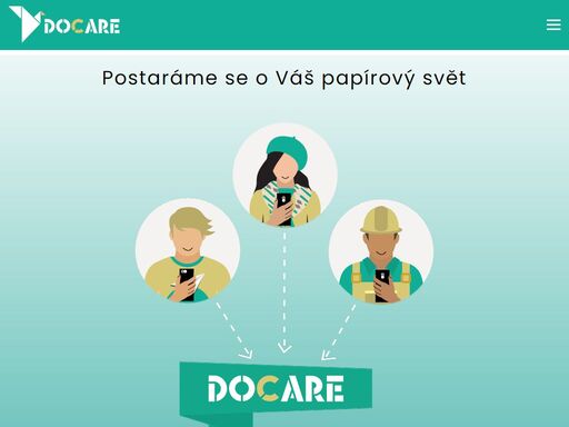 moderní platforma pro skenování a posílání účetních dokladů pomocí aplikace na mobilním telefonu podnikatele a pro snadné zpracování dokladů v aplikaci účetní firmy.