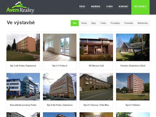 historie prodaných nemovitostí společnosti avem reality