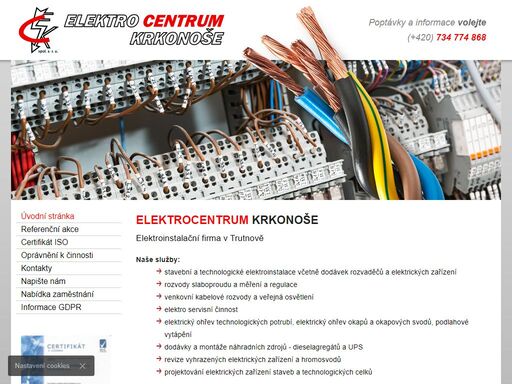 elektroinstalační firma z trutnova, kompletní elektroinstalace staveb i technologických celků, včetně dodávek a montáží rozvaděčů, venkovního i vnitřního…