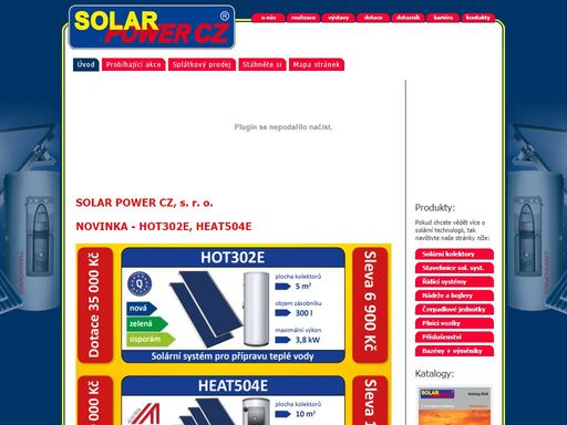 solar power nabízí kvalitní solární systémy pro ohřev vody, bazénů a vytápění objektů. životnost špičkového solárního systému je 30 a více let. 