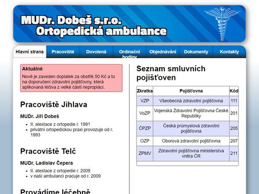 mudr. jiří dobeš, ortopedická ambulance