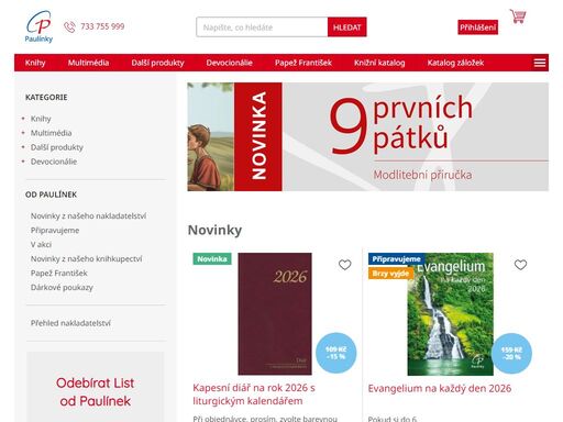 knihkupectví a nakladatelství paulínky s křesťanskou literaturou ??knižní obchod, do kterého vybíráme jen ty nejlepší knihy. ? kamenná prodejna v praze ? eshop