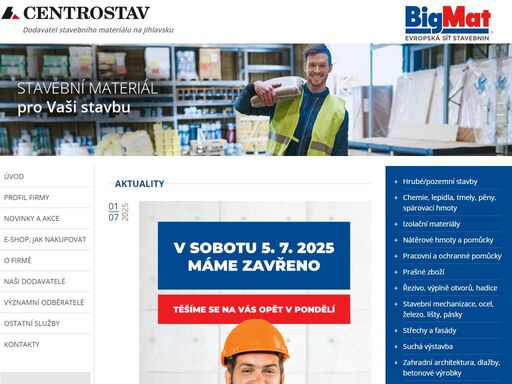 centrostav - prodej a doprava stavebních materiálů
