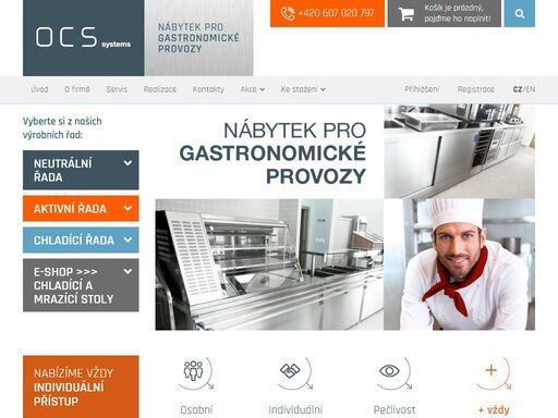 výroba a projekce nerezového nábytku pro gastronomické provozy
