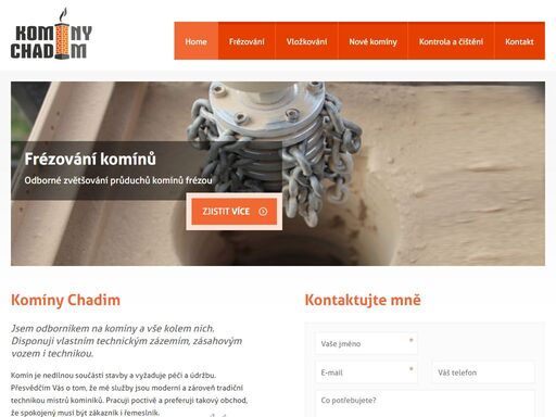 komín je nedílnou součástí stavby a vyžaduje péči a údržbu. přesvědčím vás o tom, že mé služby jsou moderní a zároveň tradiční technikou mistrů kominíků. pracuji poctivě a preferuji takový obchod, že spokojený musí být zákazník i řemeslník.
