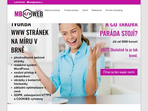 levná tvorba webů brno - webové stránky a webdesign na míru již od 5000 kč. máme 22 let zkušeností. poradíme i s marketingem. 