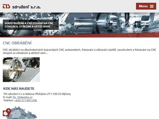 cnc obrábění plzeň na dlouhotočných švýcarských cnc automatech. frézování a válcování závitů. soustružení a frézování na cnc strojích ve středních a větších sérií.