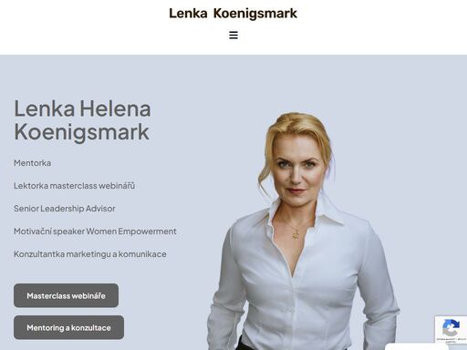 konzultantka marketingu a komunikace, senior leadership advisor, lektorka a motivační speaker women empowerment