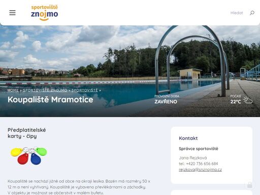 www.sportovisteznojmo.cz/koupaliste-mramotice