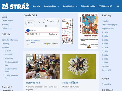 oficiální stránky zš stráž, okres tachov, příspěvková organizace
