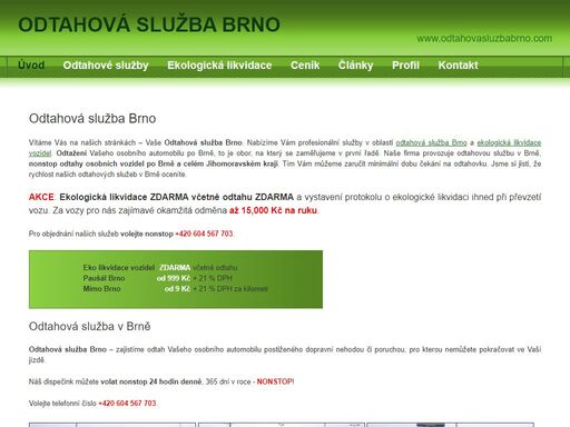 odtahová služba brno +420 604 567 703 – odtažení vašeho vozu – ekologická likvidace